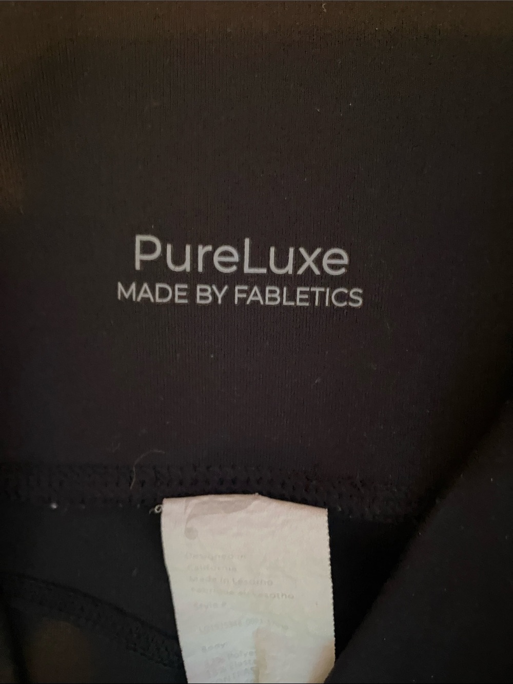 Fabletics  PureLuxe High-Waist Black Performance Leggings w/Pockets - Picture 2 of 7